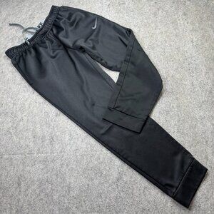Nike Sweatpants Men L Black 29" Slim Fit Tapered Slacker KO Therma Cuffed Fleece